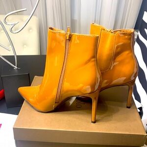 Pan leather boots, color, cognac size 9 1/2